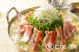 豚肉と水菜のみぞれ鍋