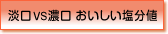 淡口 VS 濃口 おいしい塩分値