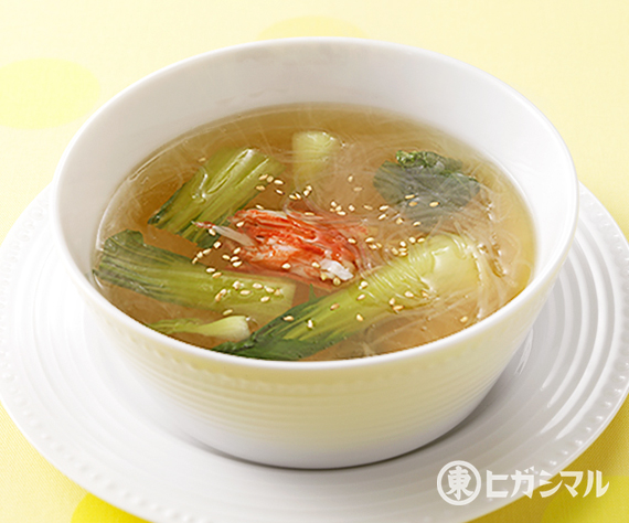チンゲン菜と春雨のスープ