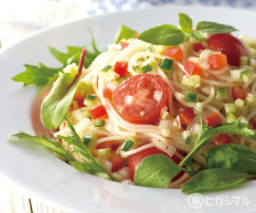 夏野菜の冷製パスタ