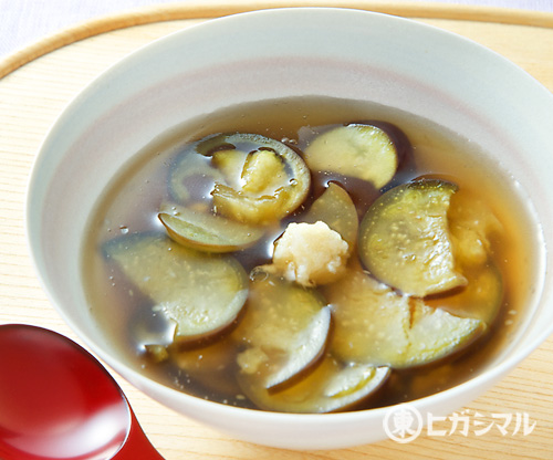 なすとしょうがのあんかけ汁