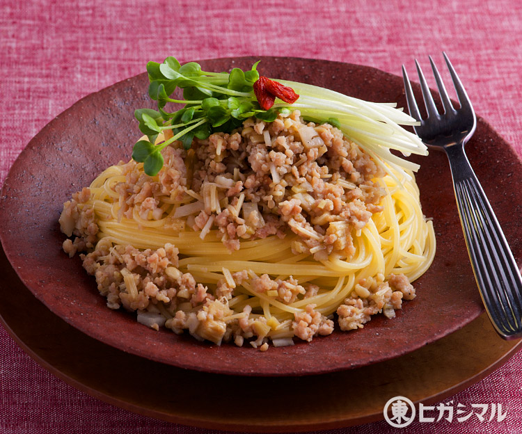 鶏そぼろのパスタ