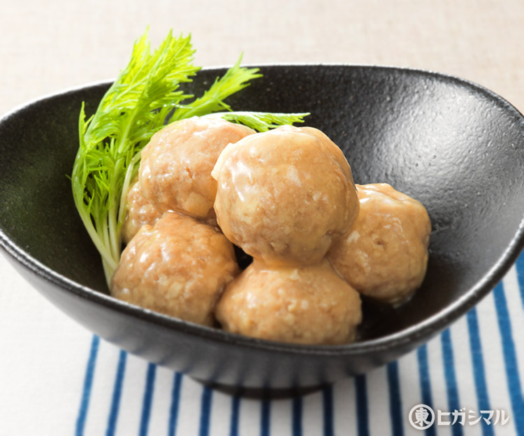 豆腐入り鶏だんごのレシピ 作り方 和食がいっぱい ヒガシマルレシピ ヒガシマル醤油