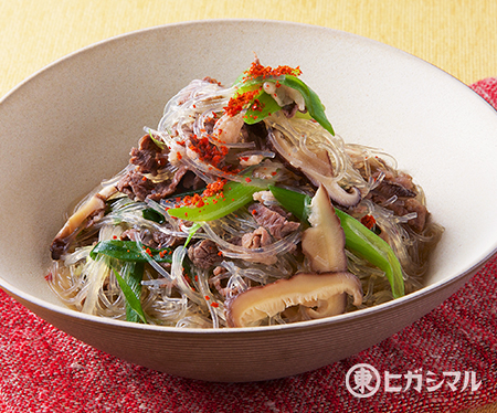 春雨と牛肉と青ねぎの甘辛煮