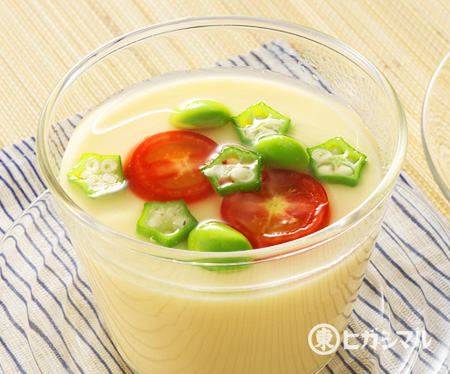 夏野菜の冷製茶碗蒸し