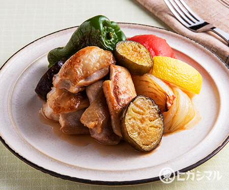 鶏と夏野菜のソテー