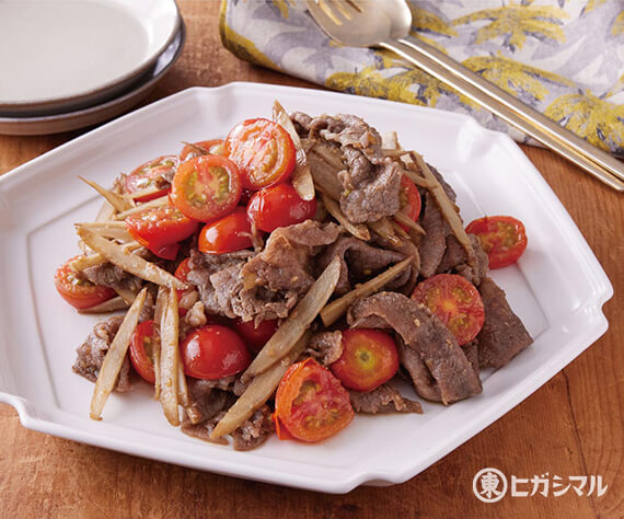 牛肉と新ごぼうのトマトプルコギ