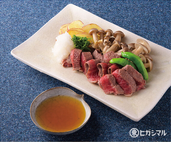 牛もも肉の厚切りしゃぶしゃぶ