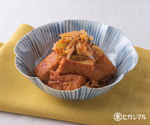 厚揚げの牡蠣だしケチャ焼き