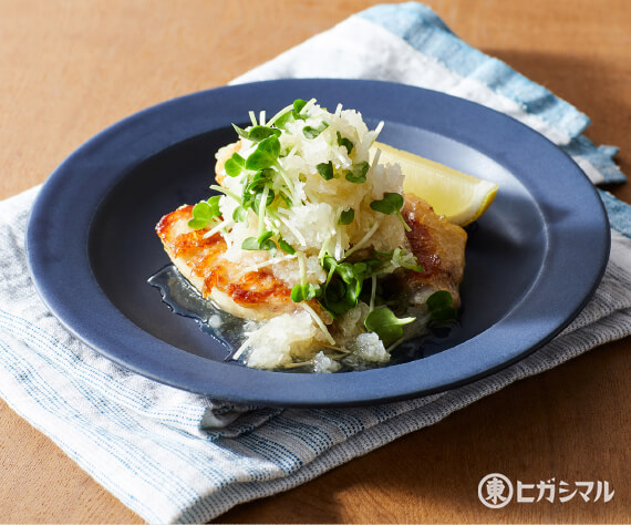 焼き手羽中の親子大根かけ