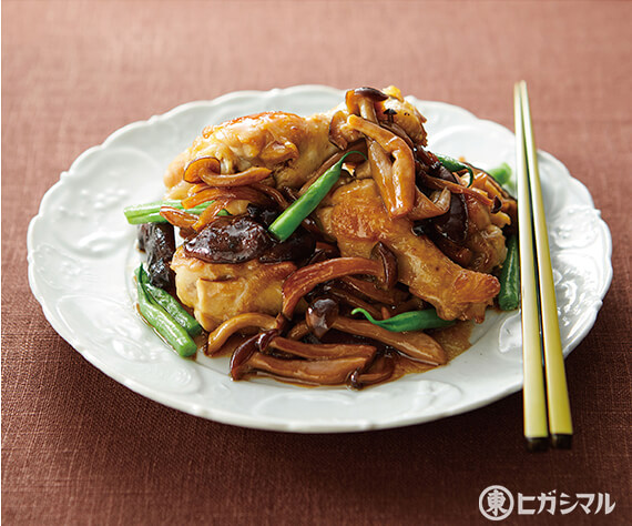 きのこと鶏肉のすっぱ煮