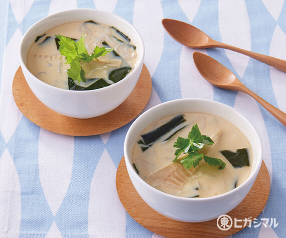 たけのことわかめの茶碗蒸し