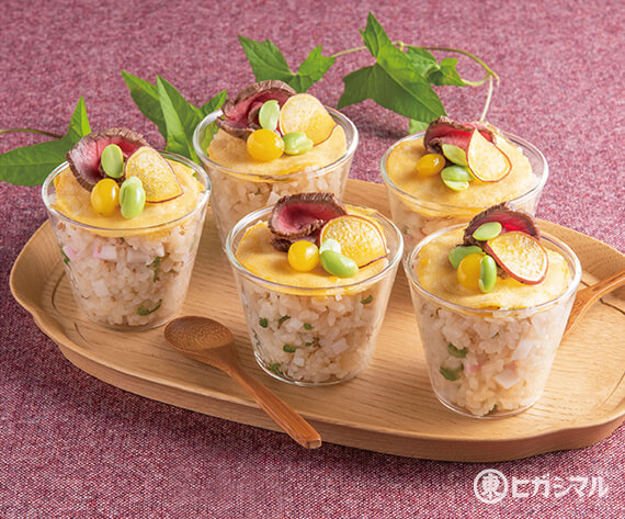 彩りカップずし