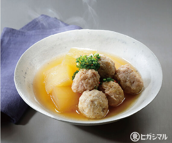 とうがんと鶏だんごの煮物