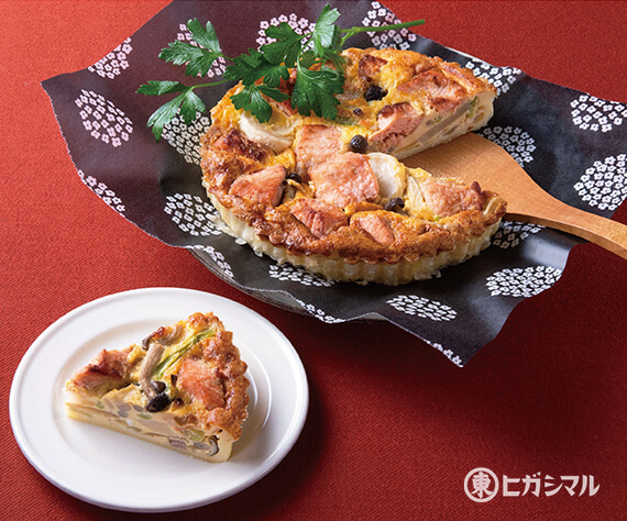 鮭と冬野菜のキッシュ