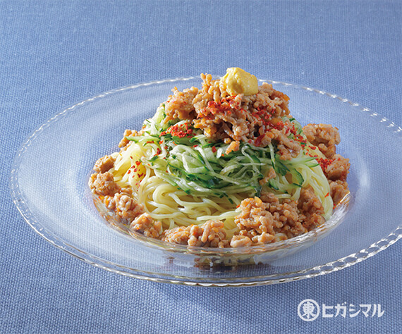 肉そぼろのピリ辛あえ麺