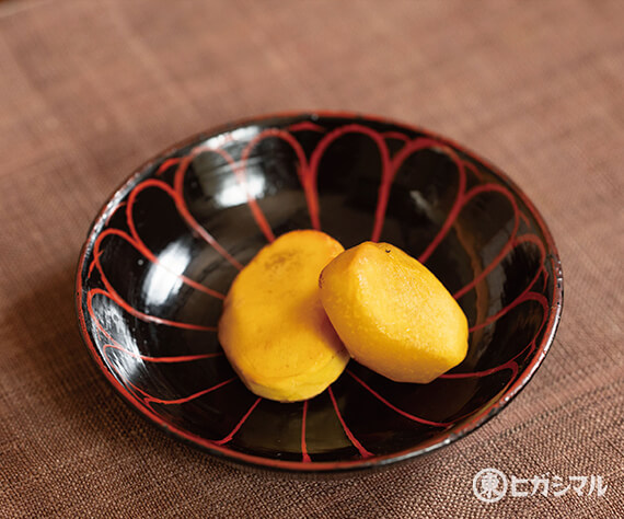 栗の甘露煮の淡口焼き