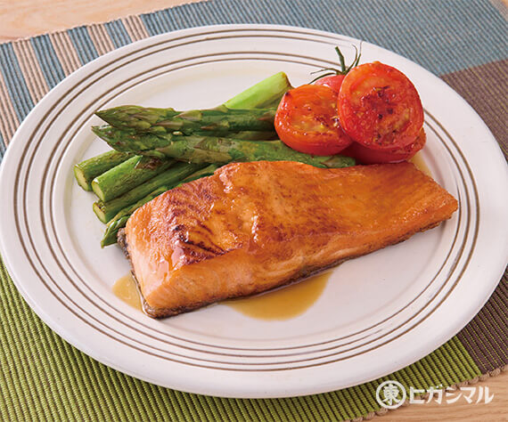 鮭のムニエル バター牡蠣だし醤油