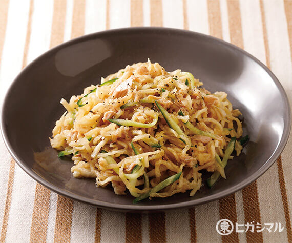 切り干し大根とツナときゅうりのサラダ