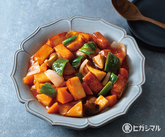 厚揚げの酢豚風