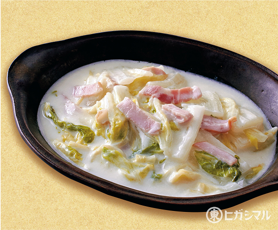 白菜とハムのミルク煮