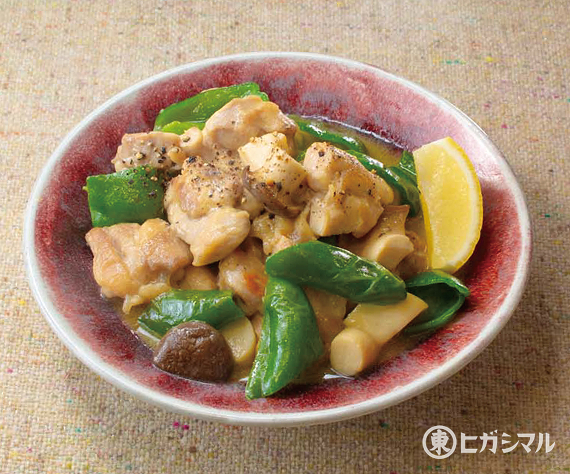 鶏もも肉ときのこの辛子焼き