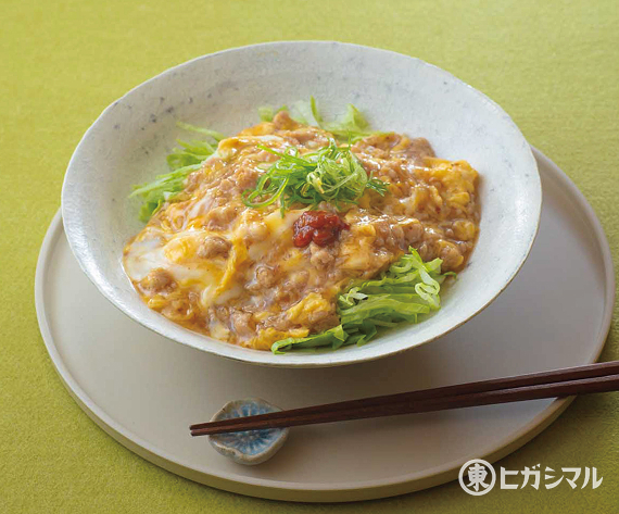 レタスのそぼろ玉子あんかけ