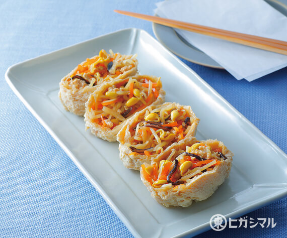 大豆もやしの親子いなり