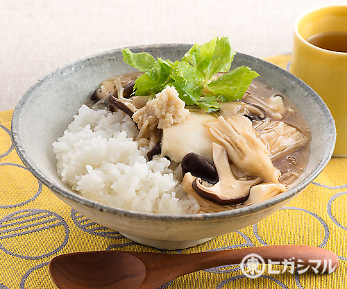 レシピ画像：豆腐ときのこの銀あんかけごはん