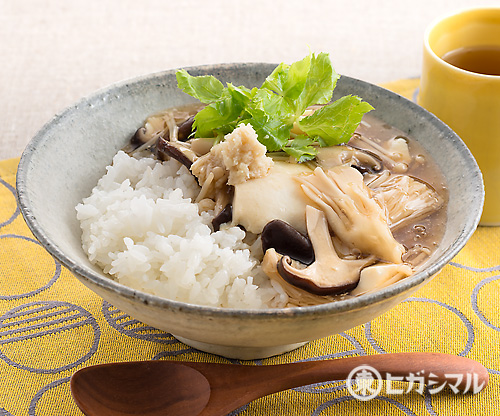 豆腐ときのこの銀あんかけごはん