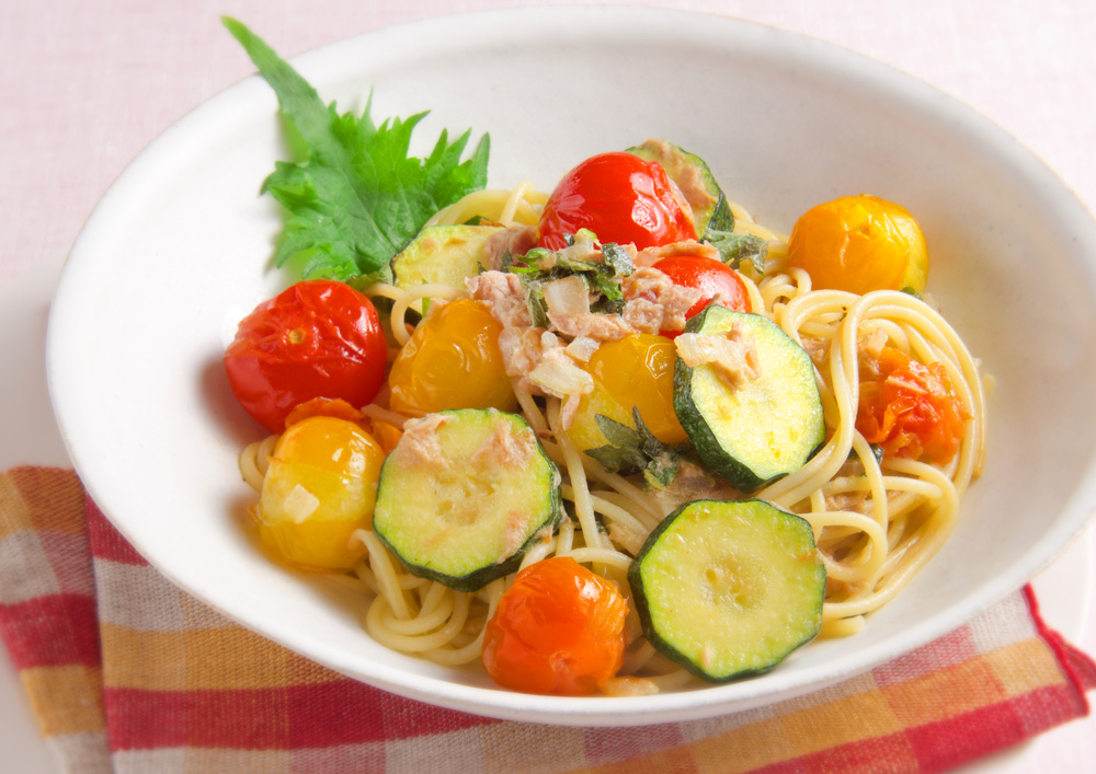 レシピ画像：ツナとトマトのパスタ